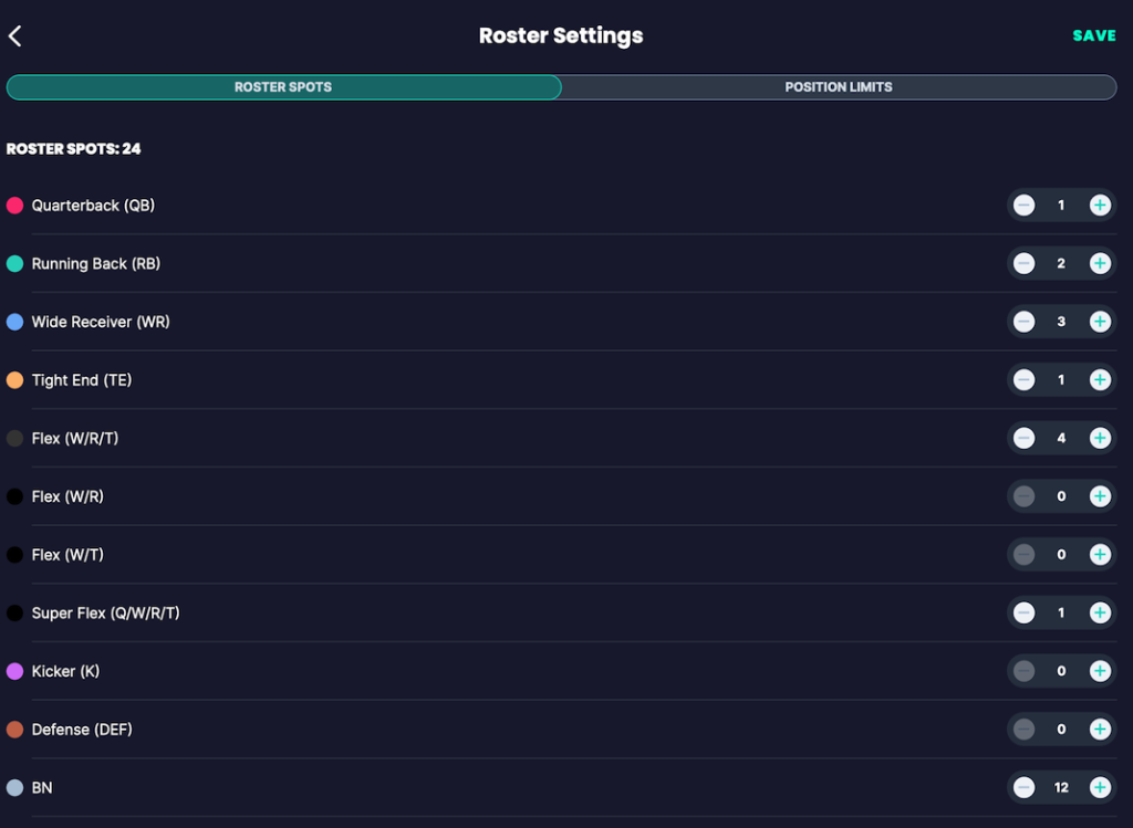 Sleeper Construction Nerds App League 2025 Scoring and Settings Sleeper Details Format Players Managers Roster Management New Updated FF Dynasty Competition Experts Draft